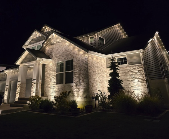 Permanent architectural lighting on residential home — Visible Illumination SC